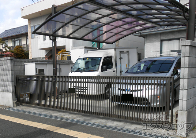 宮城県仙台市ののカーゲート ワイドオーバードアS2型 電動式 施工例