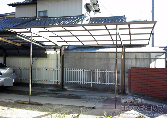 岐阜県各務原市ののカーポート プレシオスポート 積雪〜20cm対応 施工例