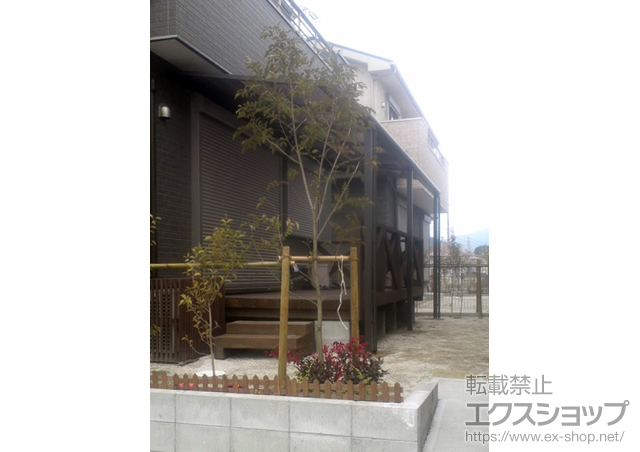 福岡県大野城市のLIXIL リクシル（トステム）のテラス屋根 ライザーテラスII R型 テラスタイプ 連棟 積雪〜20cm対応 施工例