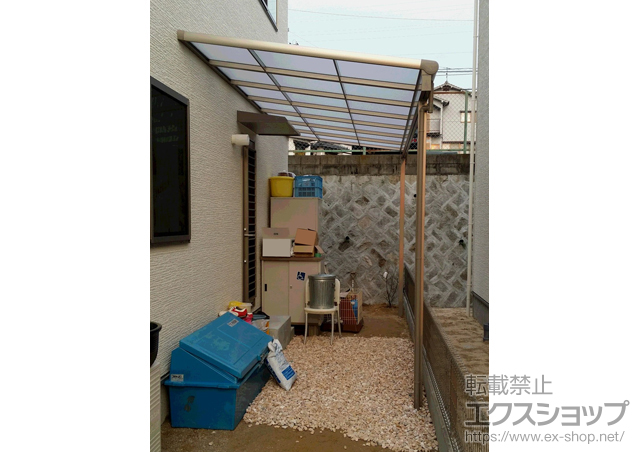 広島県広島市のLIXIL リクシル（トステム）のテラス屋根 パワーアルファ F型 テラスタイプ 単体 積雪〜30cm対応 施工例