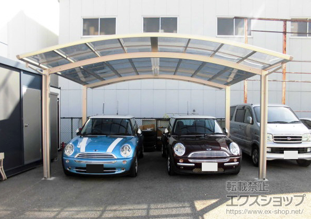 大阪府平野区ののカーポート プレシオスポート ワイド 積雪〜20cm対応 施工例