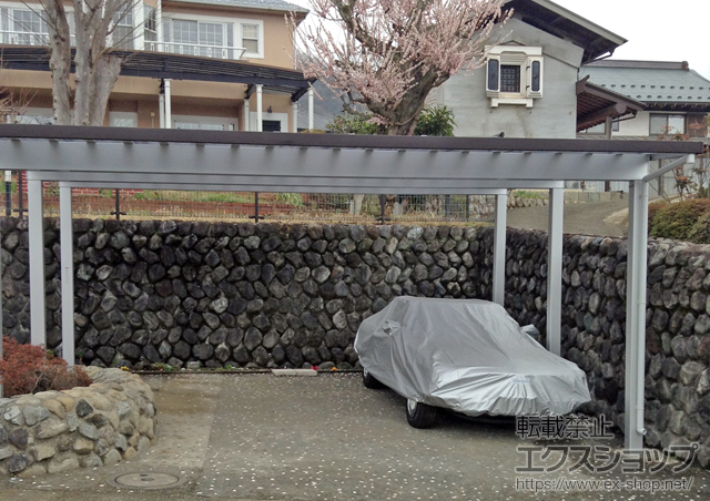 神奈川県相模原市ののカーポート ソルディーポート 2台用 3000 積雪〜100cm対応 施工例