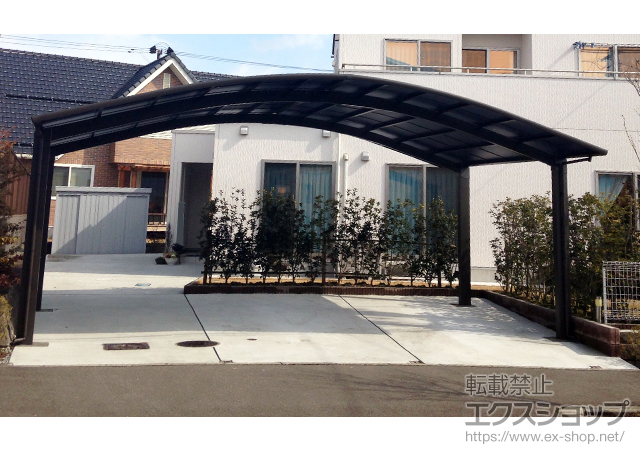 宮城県仙台市のLIXIL リクシル（トステム）のカーポート リベルポートシグマIII 3台用 積雪〜20cm対応 施工例