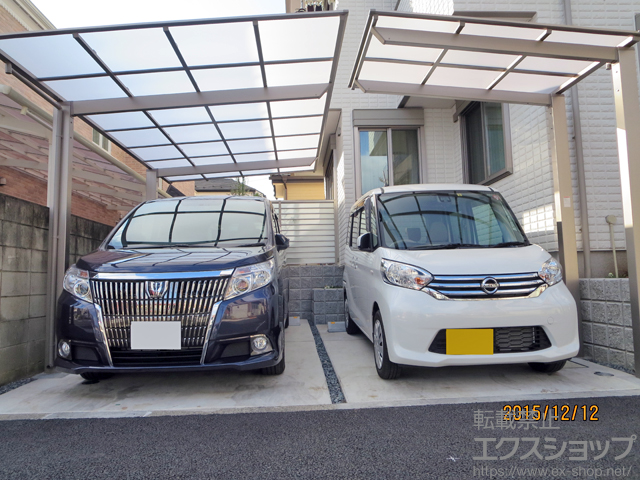 東京都江戸川区ののサイクルポート・駐輪場 ネスカFミニ (フラットスタイル) 積雪〜20cm対応 施工例