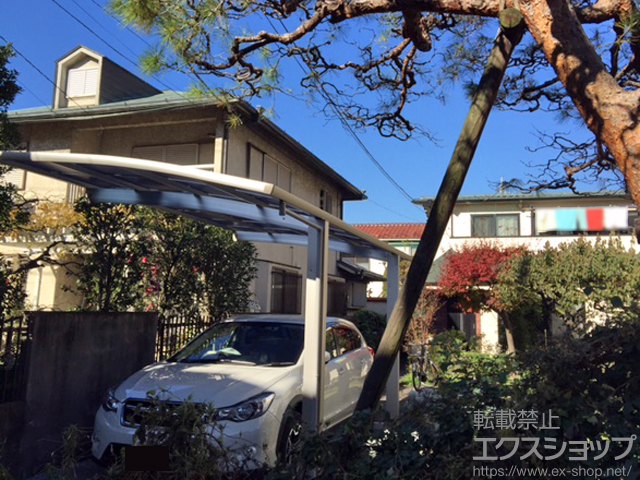 東京都練馬区ののカーポート レイナポートグラン　積雪〜20cm対応＋着脱式サポート　標準・ハイルーフ兼用　2本入り×1セット 施工例