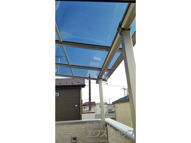 千葉県柏市ののバルコニー・ベランダ屋根 プレシオステラス F型 屋根タイプ 単体 積雪〜20cm対応 施工例