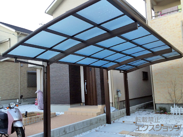 大阪府高槻市ののカーポート レイナポートグラン 延長　積雪〜20cm対応 施工例