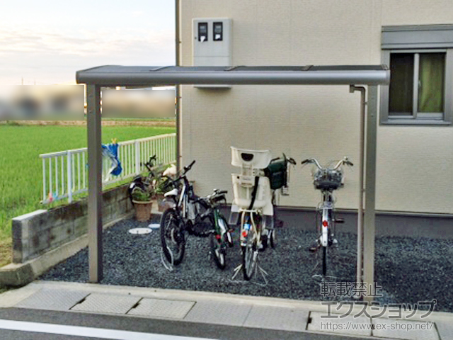 京都府長岡京市ののサイクルポート・駐輪場 フーゴAミニ (アーチスタイル) 積雪〜20cm対応 施工例