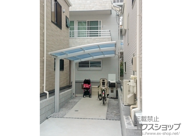 東京都大田区ののカーポート ネスカR (ラウンドスタイル) 積雪〜20cm対応＋着脱式サポート 標準柱（Ｈ22）用 2本入り×1セット 施工例