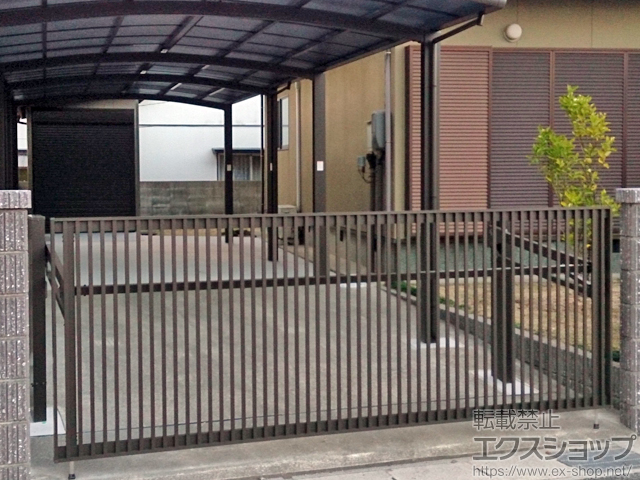 山口県下関市ののカーゲート ワイドオーバードアS2型 電動式 施工例