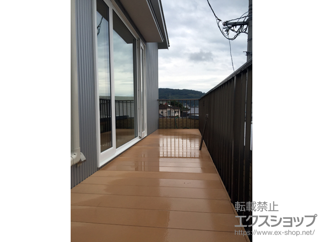 佐賀県唐津市ののウッドデッキ バルコニー用リウッドデッキ 200 施工例