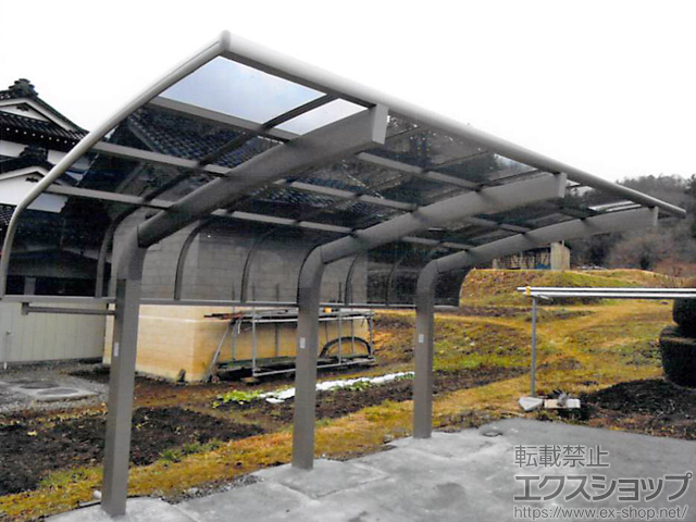 岩手県宮古市のLIXIL リクシル（トステム）のカーポート テールポートシグマIII 1500 積雪〜50cm対応 施工例