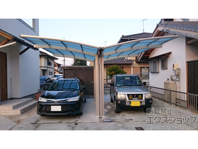 岡山県玉野市ののカーポート レイナポートグラン Y合掌　積雪〜20cm対応 施工例