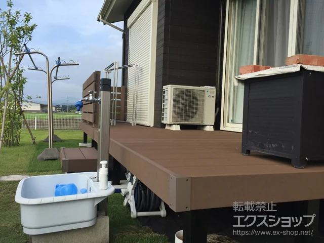 茨城県笠間市のYKKAPのウッドデッキ リウッドデッキ 200 施工例