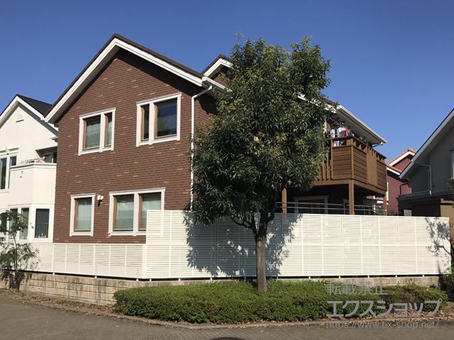 神奈川県横浜市ののフェンス・柵 エクスラインフェンス5型 自由柱 施工例