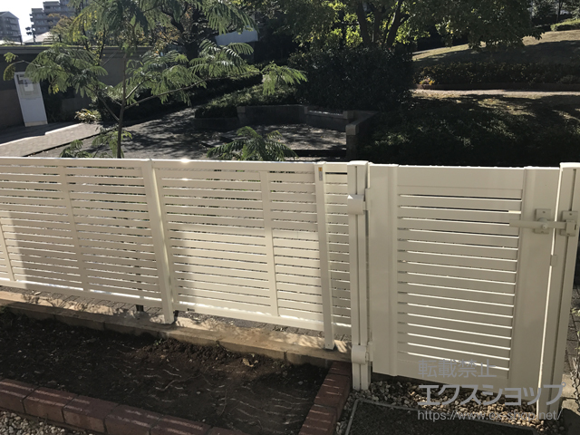 神奈川県横浜市のの門扉 エクスライン門扉5型 片開き　門柱使用 施工例