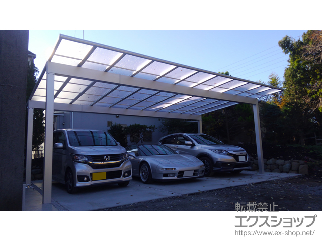 神奈川県相模原市ののカーポート エフルージュ トリプル 積雪〜20cm対応 施工例
