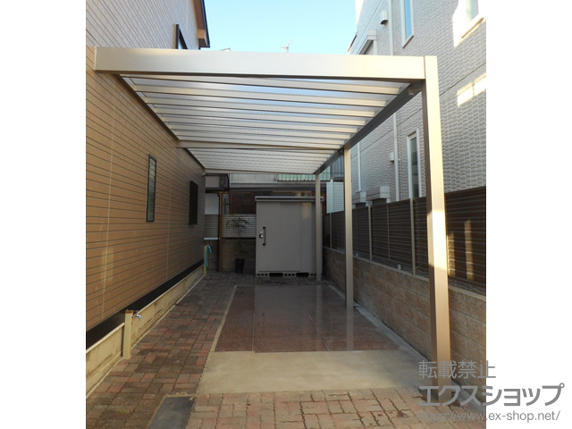 愛知県名古屋市ののテラス屋根 リレーリア テラス屋根 連棟 積雪〜20cm対応 施工例