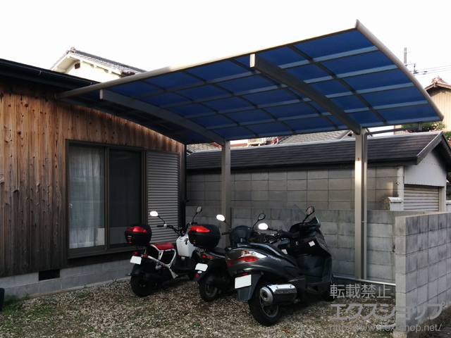 兵庫県明石市ののカーポート レイナポートグラン　積雪〜20cm対応＋車止めバー 1本入り 長さ51用 1セット 施工例