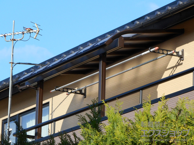 宮城県多賀城市ののバルコニー・ベランダ屋根 プレシオステラス R型 1500 屋根タイプ 単体 積雪〜50cm対応 施工例