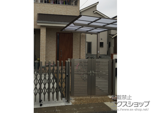 大阪府松原市ののサイクルポート・駐輪場 ネスカFミニ (フラットスタイル) 積雪〜20cm対応 施工例