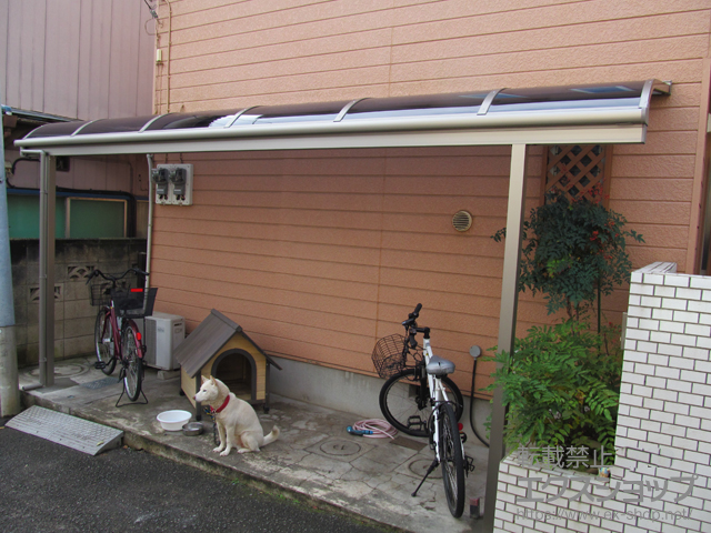 千葉県千葉市ののテラス屋根 スピーネ R型 テラスタイプ 単体 積雪〜20cm対応 施工例