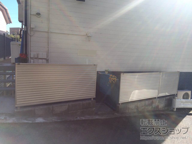 神奈川県横浜市ののフェンス・柵 レスティナフェンス5型 目隠しルーバー 自由柱タイプ 施工例