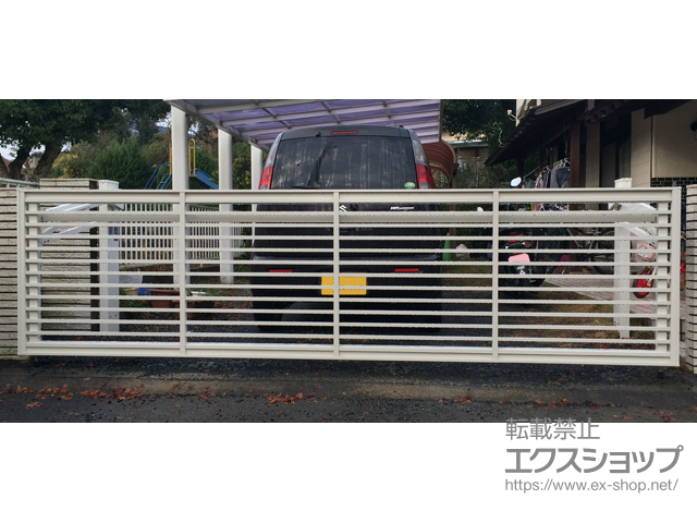 山口県宇部市ののカーゲート ワイドオーバードアS1型 手動式 施工例