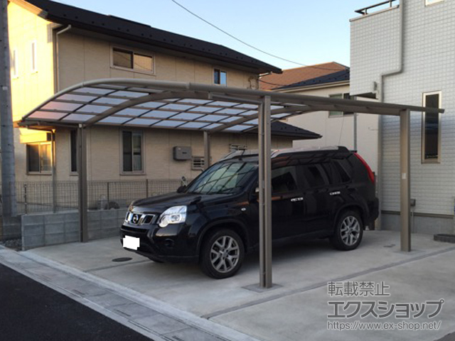 埼玉県さいたま市ののカーポート ネスカR (ラウンドスタイル) ワイド 積雪〜20cm対応 施工例