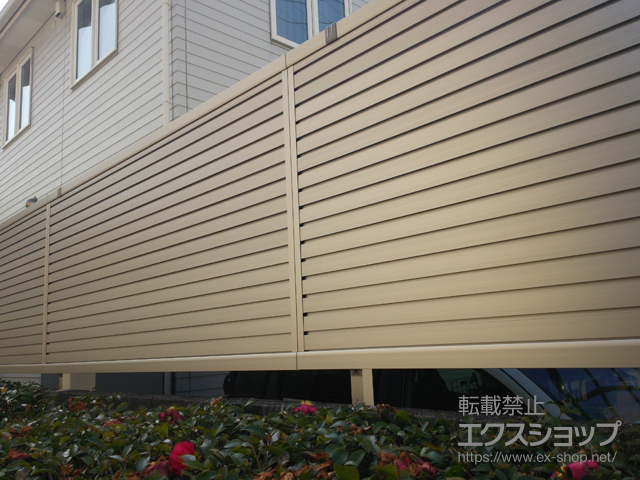 広島県広島市ののフェンス・柵 レスティナフェンス7型 横目隠し 自由柱施工 施工例