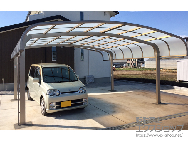 埼玉県深谷市のLIXIL リクシル（トステム）のカーポート テールポートシグマIII ワイド 積雪〜20cm対応 施工例
