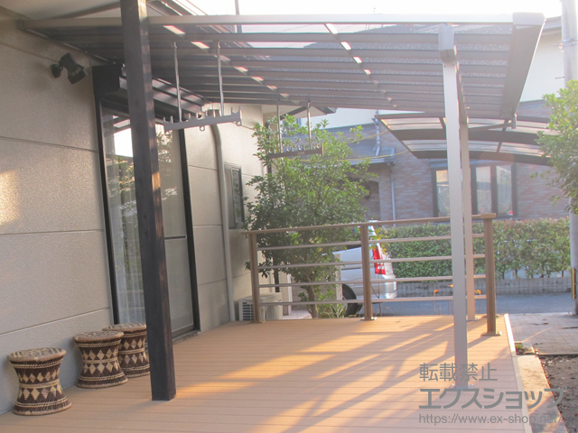 大分県中津市のLIXIL リクシル（トステム）のテラス屋根 ライザーテラスII F型 テラスタイプ 単体 積雪〜20cm対応 施工例