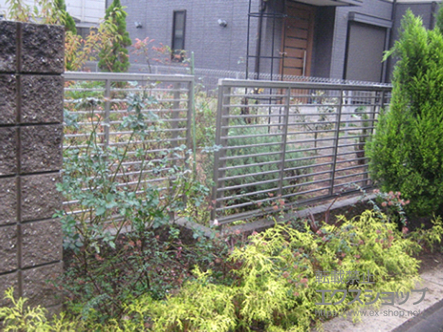 大阪府和泉市ののフェンス・柵 プレスタフェンス1型 細横桟 フリーポールタイプ 施工例