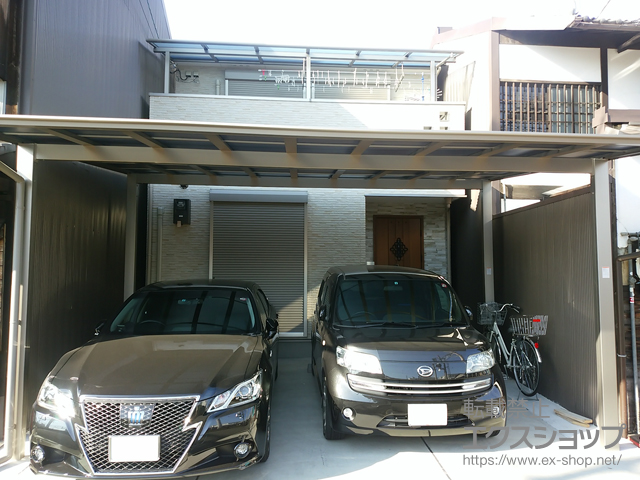 京都府京都市ののカーポート ソリッドポート ワイド 積雪〜20cm対応 施工例