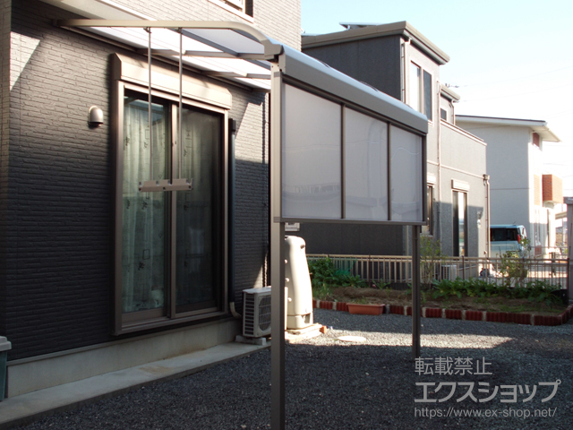 三重県亀山市ののテラス屋根 スピーネ R型 テラスタイプ 単体 積雪〜20cm対応 施工例