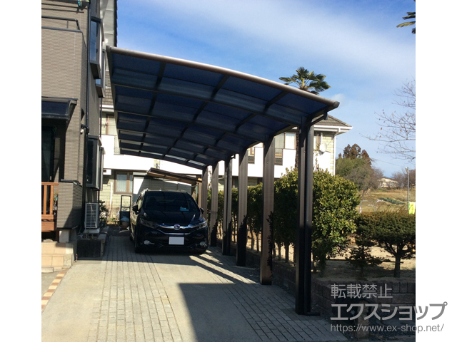 福島県郡山市ののカーポート レイナポートグラン50 縦連棟 積雪50cm対応 施工例