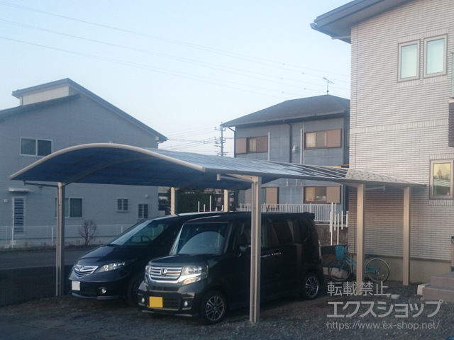 栃木県足利市ののカーポート レイナツインポートグラン 延長　積雪〜20cm対応 施工例