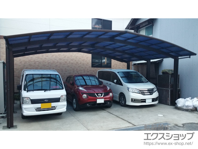 愛媛県上浮穴郡久万高原町ののカーポート レイナトリプルポートグラン　積雪〜20cm対応 施工例
