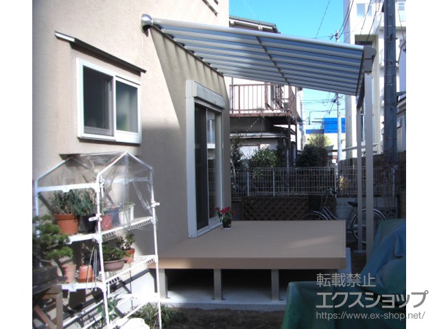東京都立川市ののテラス屋根 ヴェクターテラス F型 1500 テラスタイプ 単体　積雪〜50cm対応 施工例