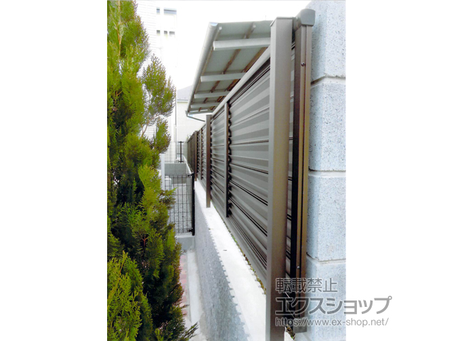 東京都板橋区ののフェンス・柵 レスティナフェンス5型 目隠しルーバー 自由柱 施工例