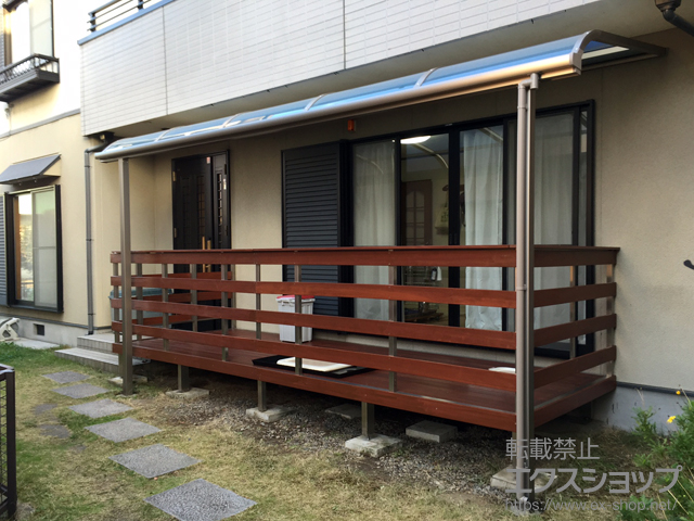 愛知県津島市ののテラス屋根 スピーネ R型 テラスタイプ 単体 積雪〜20cm対応 施工例