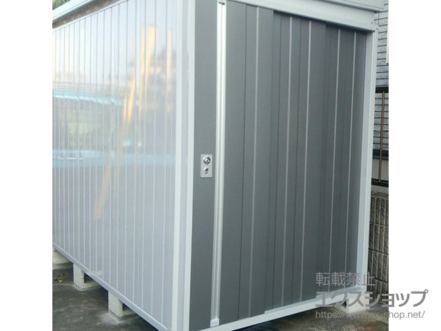 千葉県木更津市のの物置・屋外倉庫 ネクスタ 多雪地型 屋根傾斜Bタイプ（左流れ）（NXN-36CSB PG） 施工例