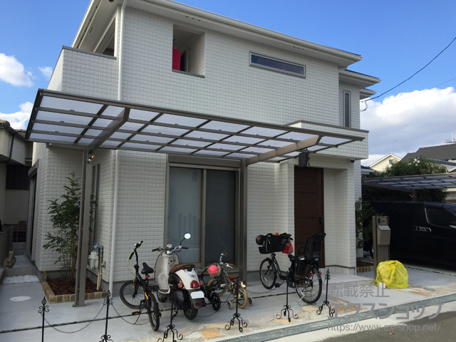 大阪府池田市ののカーポート ネスカF (フラットスタイル) 積雪〜20cm対応 施工例