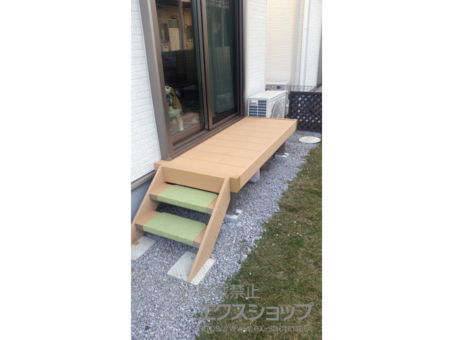 東京都小平市ののウッドデッキ リウッドデッキ 200＋リウッドステップ5型 Sタイプ(2段) 施工例
