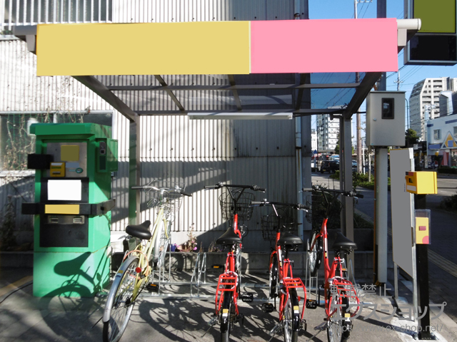 愛知県岩倉市ののサイクルポート・駐輪場 ネスカRミニ (ラウンドスタイル) 積雪〜20cm対応 施工例