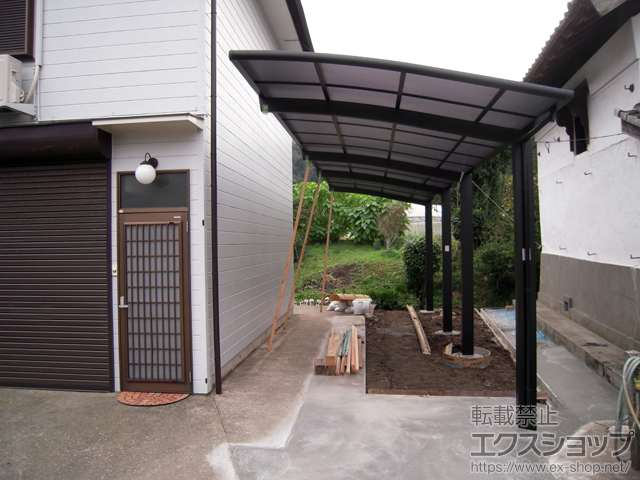 千葉県富津市ののカーポート ネスカR (ラウンドスタイル) 縦連棟 積雪〜20cm対応 施工例