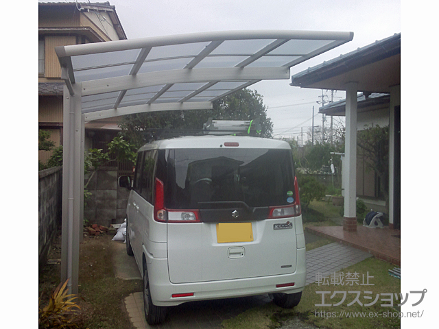 徳島県徳島市ののカーポート レイナポートグラン　積雪〜20cm対応＋屋根ふき材補強部品(1セット) 施工例