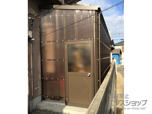 愛媛県松山市のLIXIL リクシル（トステム）のテラス囲い・サンルーム フリーヤード　ドアタイプ 積雪〜20cm対応 施工例