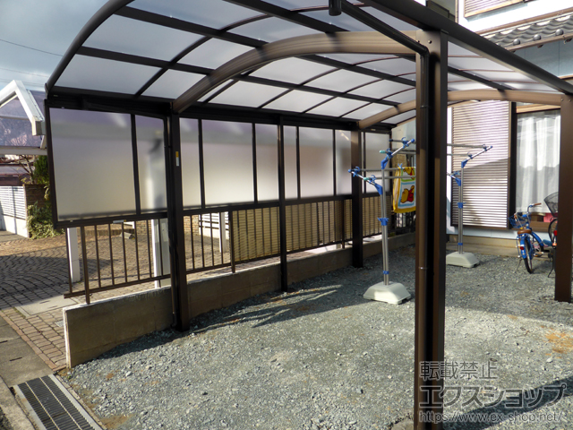 愛知県豊橋市ののカーポート レイナワンポートグラン　積雪〜20cm対応＋サイドパネル 施工例