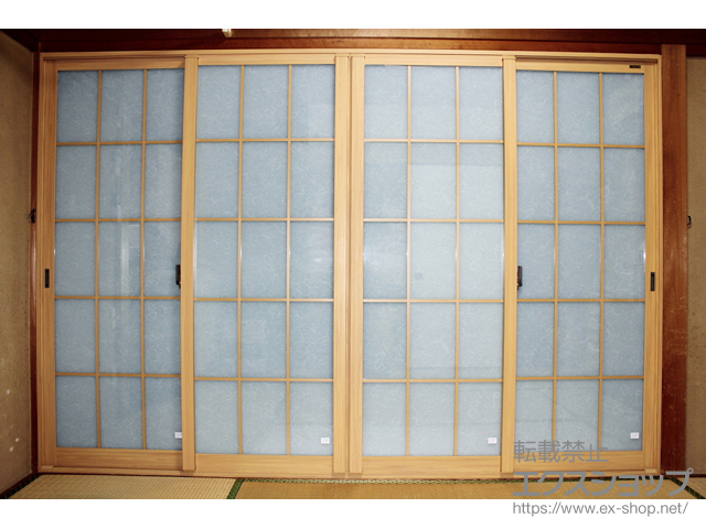 埼玉県北本市のの二重窓（内窓）、玄関ドア インプラス ダストバリア仕様 引違い窓 4枚建 施工例